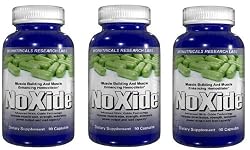 3 BOTTLES Noxide - 90 Capsules each Complex Nitric Oxide Creatine Ethyl-Ester L- Arginine L-Carnitine&nbsp; L-Taurine