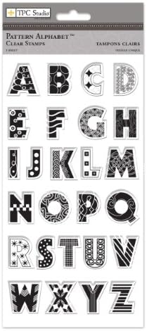 The Paper Company,St93424, Pattern Alphabet Clear Stamps