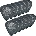 Musical Instruments : Dunlop Tortex Pitch Black Standard Guitar Picks 1 Dozen, 1.14Mm