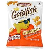 Pepperidge Farm Cheddar Flavor Goldfish Crackers, 1-Ounce Single Serve Package (Pack of 60)