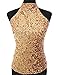 KAYAMIYA Women's Glitter Sequined Halter Vest Tank Tops