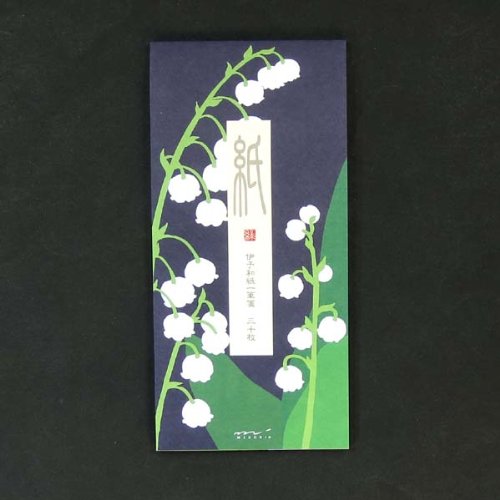-006 midori\/ミドリ 伊予和纸 すずらん柄 一笔笺