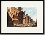 Black Framed/Matted Print 17x23, Baths of Dioclesian