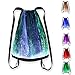 LED Light up Backpack 6 Glowing lights Bag For Rave Music Festival Party Christmas Halloween, Unisex Flashing Drawstring Bag