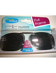 Solar Shield 54 Rec 1 Full Frame Gray Polarized Clip on Sunglasses by Solar Shield