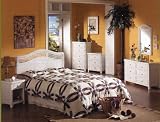 NASSAU WICKER 4 PC. BEDROOM GROUP IN WHITE FINISH