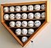 23 Baseball Display Case Cabinet Holder Wall Rack Home Plate Shaped w/98% UV Protection- Lockable