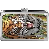 Vaultz 3D Locking Lenticular Pencil Box, 5.5" x 8.25" x 2.5", Tiger (VZ00384)