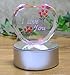 BANBERRY DESIGNS I Love You Etched in a Heart on LED Base - Color-Changing Lights - Love Gift for Mom, Wife, Husband Boyfriend Girlfriend - Measures 4
