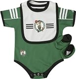 Boston Celtics Infant Creeper Bib and Bootie Set - 24 months