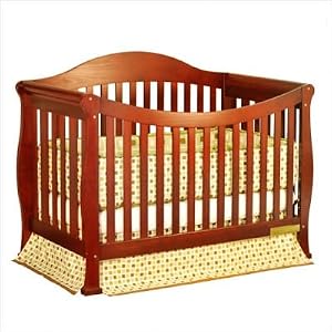 Athena Allie Convertible Crib - Cherry (Cherry) (58"W x 48"H x 30"D)