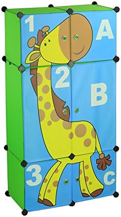 ARTSMAX DIY Child Animation Storage Cabinet 6 Storage Combination Oxford Cubes Storage 64 ร 32 ร 124cm