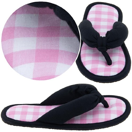 Black Thong Slippers for Women