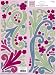 Fiskars Heidi Grace Designs Flocked Stickers Only Time Swirls and Flowers