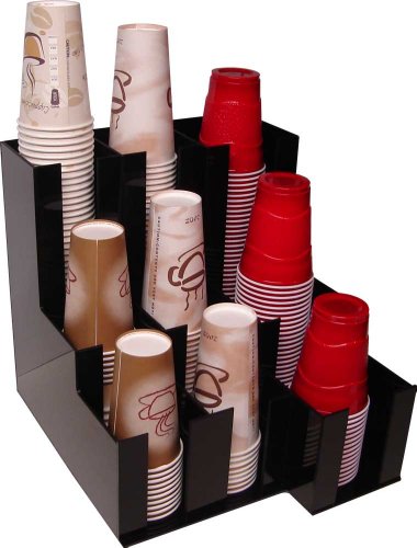Cup Dispenser for beverage Soda Cups, Coffee Cups and Lids Organizer for Coffee Counters and Breakroom On Sale
