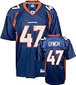 John Lynch Jersey: Reebok Navy Replica #47 Denver Broncos Jersey