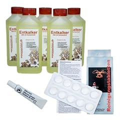 5er Set (5x250ml) Fl�ssig Entkalker - 10 (10x1,6g) Kaffeefettl�sertabletten und 6g Silikonfett im Set - f�r Kaffeevollautomaten und Siebtr�gerger�te