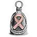 Guardian Breast Cancer Awareness Ribbon Motorcycle Biker Luck Gremlin Riding Bell or Key Ring