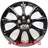 14 SET OF 4 ICE BLACK HUBCAPS WHEEL COVERS DESIGN ARE UNIVERSAL HUB CAPS FIT MOST 14... by Kai Tai