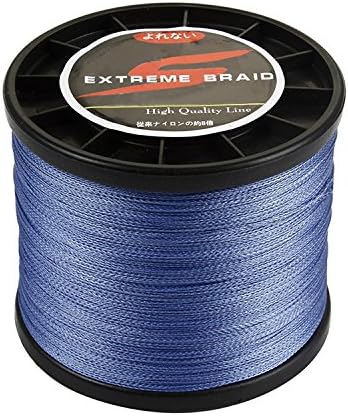 1500yd Carlyle Super Dyneema Fishing Line Braided Line (blue, 65lb)