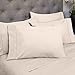 Queen Sheets Beige - 6 Piece 1500 Supreme Collection Fine Brushed Microfiber Deep Pocket Queen Sheet Set Bedding - 2 Extra Pillow Cases, Great Value, Queen, Beige