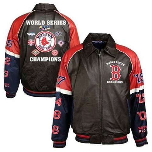 Buy Boston Red Sox 7x World Series Champions Leather Jacket