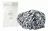 Hydrea London Zebra Print Luxury Eco-friendly Shower Cap One Size Fits Most