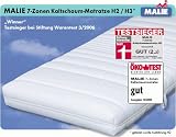 Produkt-Bild: PARTNERMATRATZE MALIE WINNER 7-Zonen Kaltschaummatratze in 180 x 200 cm - bestehend aus 1 x 90 x 200 cm H2 + 1 x 90 x 200 cm H3