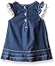 Calvin Klein Baby-Girls Dark Chambray Dress with Panty, Blue, 0-3 Months