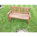 SOLID HARDWOOD GARDEN PATIO BENCH SEAT. OILED FINISH