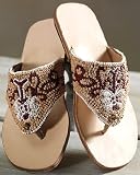 Wood beaded sandal