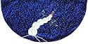 56" Sequin Swaying Snowman Deep Blue Velvet Christmas Tree Skirt
