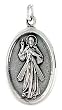 Sterling Silver Resurrection of Jesus Medal 15/16" X 5/8" (24 mm X 16 mm).