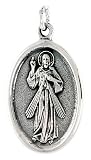 Sterling Silver Resurrection of Jesus Medal Pendant 15/16" X 5/8" (24 mm X 16 mm).