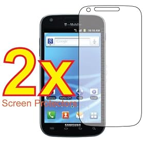 2x Samsung Galaxy S2 S 2 II T-Mobile SGH-T989 Premium Clear LCD Screen Protector