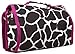 Women's Hanging Travel Cosmetic - Makeup Bag - Giraffe With Pink Trim