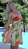 Tie Back Sunrise Print Tank Sundress