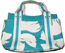 Tommy Hilfiger Aqua/Ivory Small Tote