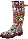 Ed Hardy Rainie Tiger Black & Red Rain Boots