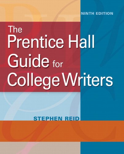 the prentice hall guide for college writers 9th edition
