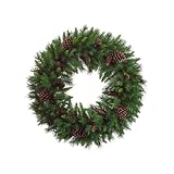 36 American Pine Artificial Christmas Wreath with Pine Cones - Unlit