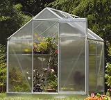 Outdoor Living : 4 x 6 Aluminium Greenhouse with Polycarbonate (tw)