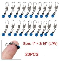 Blue Fishing Line to Hook Swivels Shank Clip Connector 20pcs by uxcell