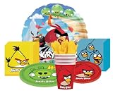 Angry Birds Party Supplies Pack for 8 Guests Including Plates, Cups, Napkins and Balloon