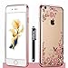 iPhone SE, iPhone 5S Case, iPhone 5 Case, Cellaria Butterfly Floral Series - [Electroplate Bumper] Slim Luxury Lightweight Clear TPU Case Cover For Apple iPhone SE/5S/5, Rose Gold