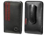 PCMS Branded Premium Executive Bergamo European Leather Pouch Case (with Spring Belt Clip) for Apple iPhone 3G - RETAIL PACKAGING