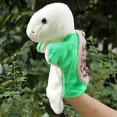 QHY Lovely Large-sized Light Green Sea Turtle Plush Finger Puppet