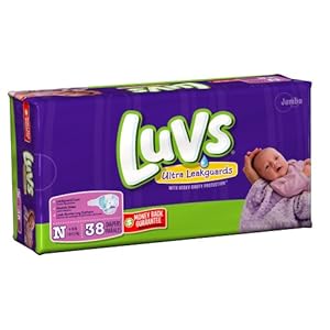 Luvs With Ultra Leakguards Jumbo Pack Size Newborn Diapers 38 Count (Pack of 4)