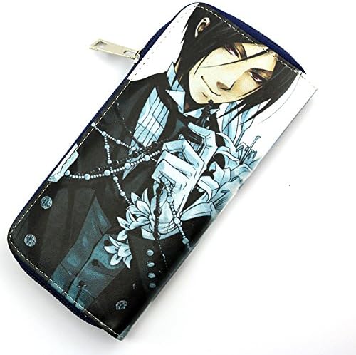 Black Butler Kuroshitsuji Wallet Anime Cosplay Purse Long Zipper Wallet