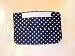 Adults Washable Cotton Fabric Fashion Surgical Face Mask for Protection Against Flu Germs and Allergies -- Navy Blue with White Dots and White Ribbon